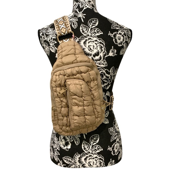 Simply Southern Handbags - SIMPLY SOUTHERN Tan Quilted Crossbody Bag